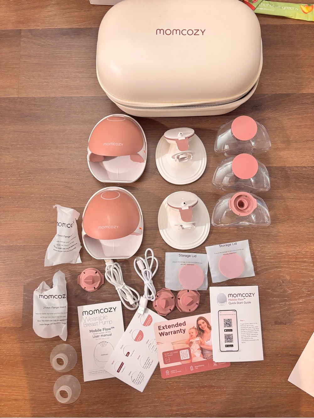 Momcozy M9 Pink Wearable Breastpump